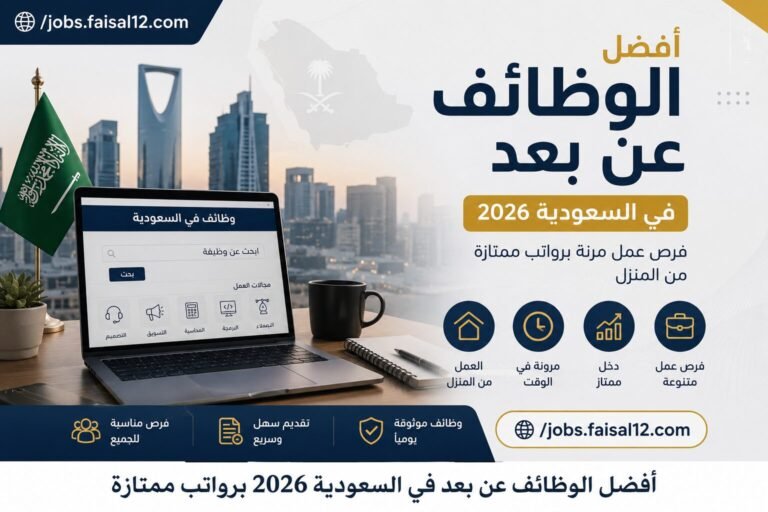 أفضل الوظائف عن بعد في السعودية 2026 برواتب ممتازة