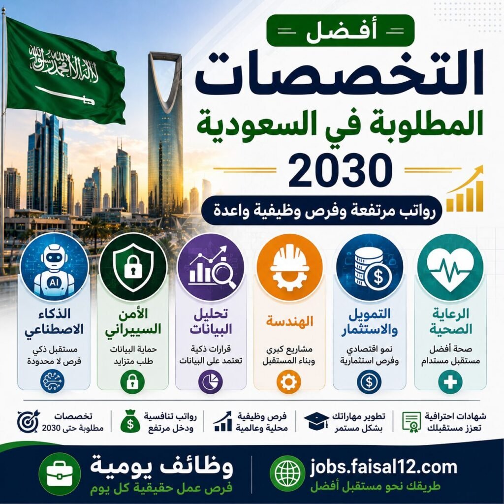 أفضل التخصصات المطلوبة في السعودية 2030