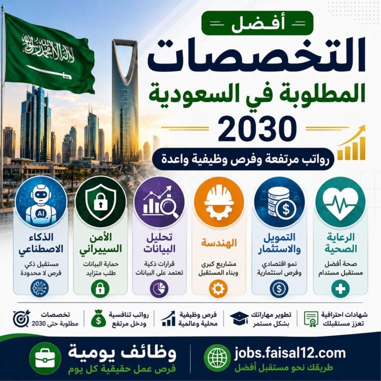 أفضل التخصصات المطلوبة في السعودية 2030