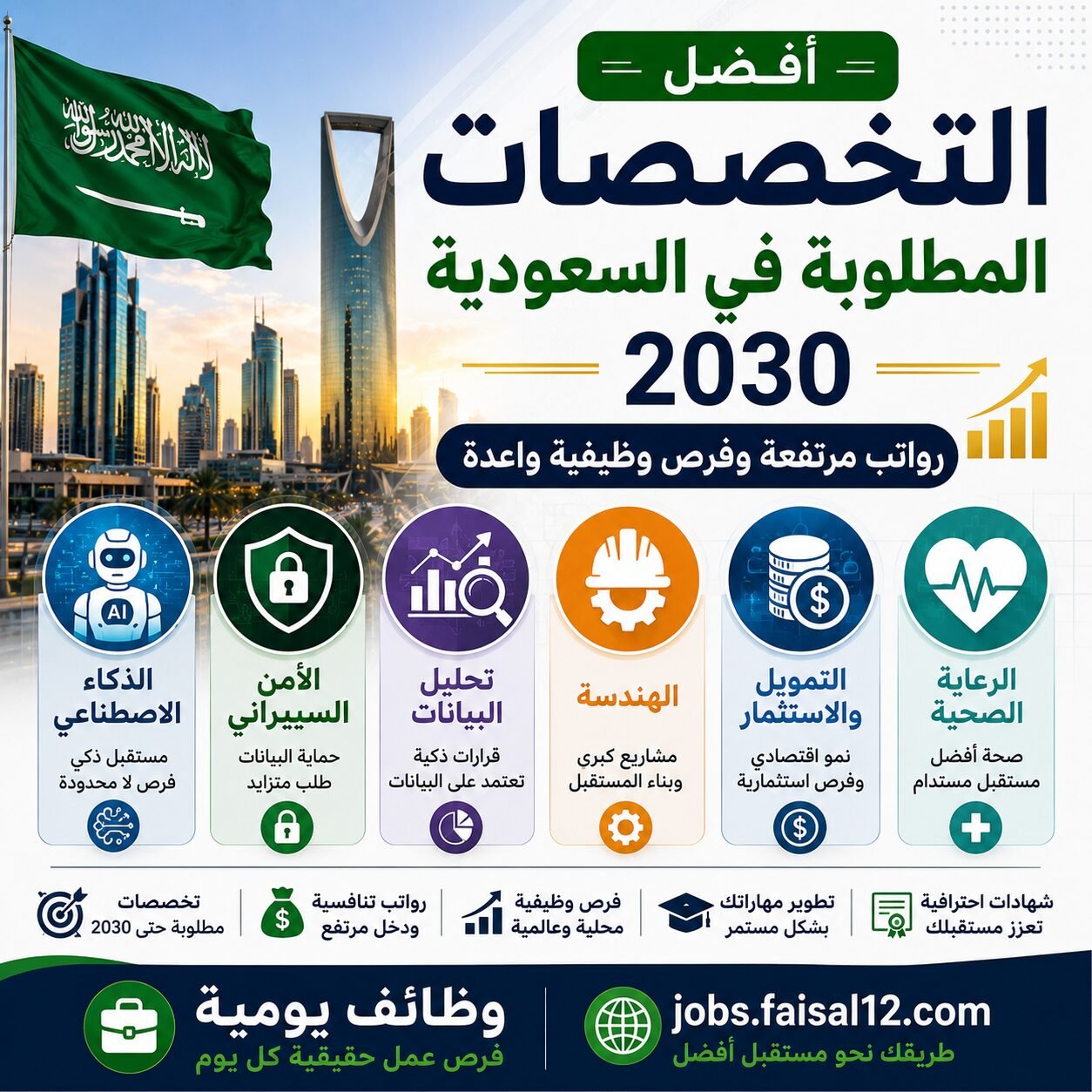أفضل التخصصات المطلوبة في السعودية 2030