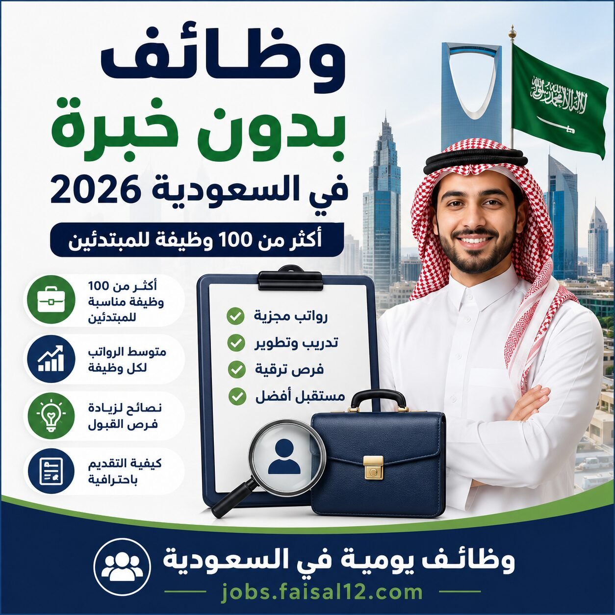 وظائف بدون خبرة في السعودية 2026